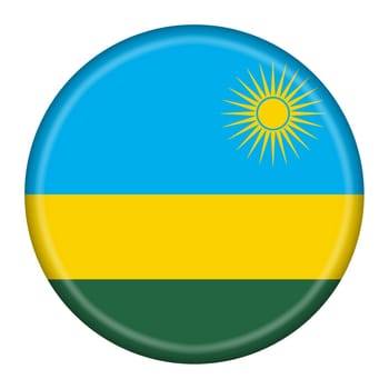 A Rwanda flag button illustration with clipping path
