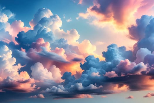 abstract background of colorful clouds .