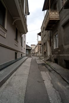Narrow street in the center of Tbilisi, Georgia