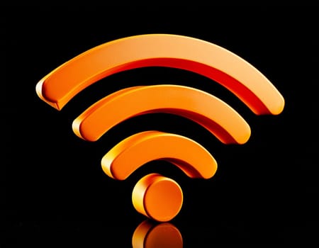 Wi-Fi network symbol. Wi-Fi sign with binary code. WiFi access, WiFi hotspot signal icon. Cellular connection zone. Data transfer. Router or mobile transmission.
