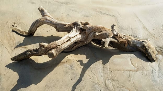A jumble of driftwood lies scattered on the sandy beach, home to terrestrial animals and wildlife. Its a perfect spot for macro photography and creating art with wood AIG50