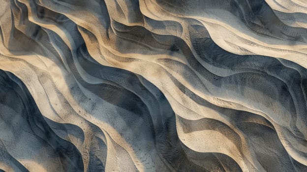 A natural landscape featuring a desert with mountains in the background, showcasing intricate geological patterns and rocks resembling a painting from a closeup aerial view AIG50