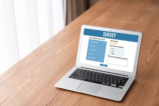 Online survey form for modish digital information collection on the internet network