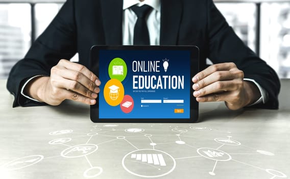 E-learning website with modish sofware for student to study online on the internet network