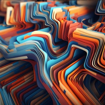 Abstract background design: Abstract 3d rendering of wavy background. Futuristic technology style.