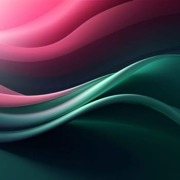 Abstract background design: abstract background with smooth lines in green and pink colors, vector illustration