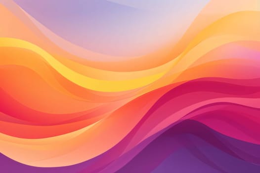Abstract background design: abstract background with smooth wavy lines in orange and purple colors