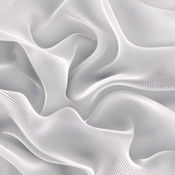 Abstract background design: Abstract white wavy background. 3d rendering, 3d illustration.