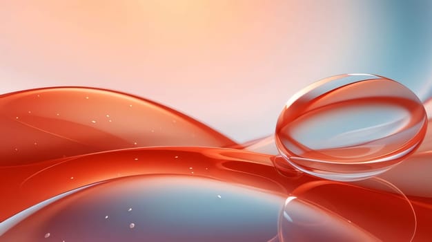 Abstract background design: abstract background with water drops in red and blue colors, illustration