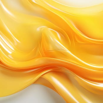 Abstract background design: abstract yellow background with smooth lines and waves. 3d render illustration