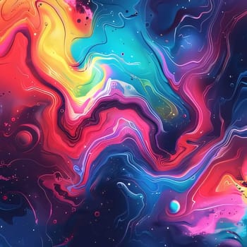 Abstract background design: Abstract colorful background. Psychedelic digital painting. 3d rendering