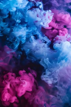 Abstract background design: Blue and pink cloud of ink in water. Abstract background for design.