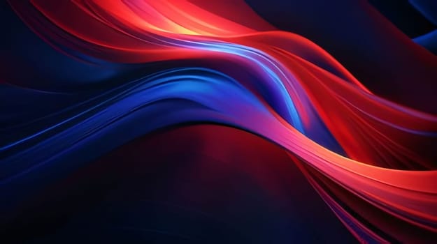 Abstract background design: abstract red and blue background with smooth lines, 3d render