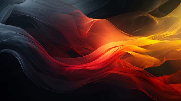 Abstract background design: abstract background with red and yellow lines on black backdrop, illustration