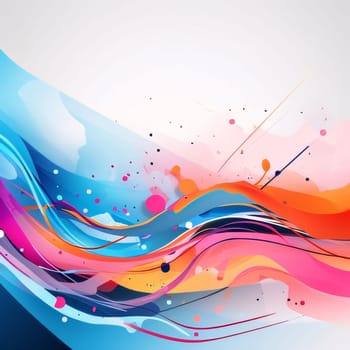 Abstract background design: abstract colorful background with splashes and drops. Vector illustration.