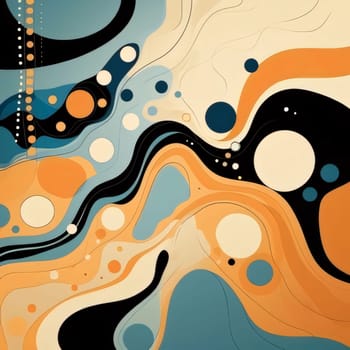 Abstract background design: Abstract background with waves and dots. Vector illustration for your design.