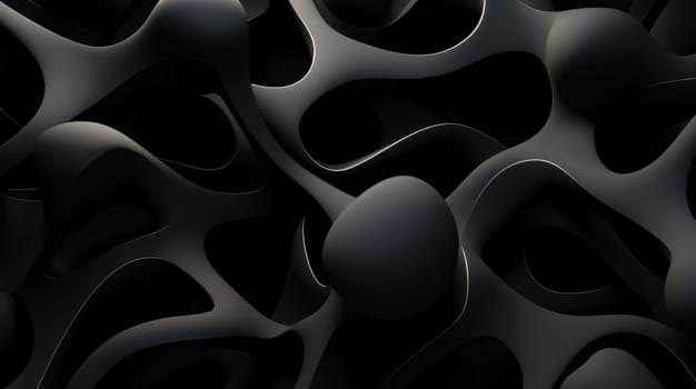 Abstract background design: Abstract 3d rendering of wavy surface. Futuristic background with dynamic shapes.