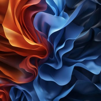 Abstract background design: abstract background of colorful silk or satin fabric, 3d render illustration