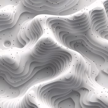 Abstract background design: Seamless pattern with white waves. 3d vector illustration.