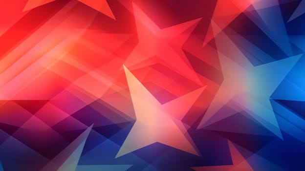 Abstract background design: Abstract background of triangles in red, blue and purple colors. Vector illustration