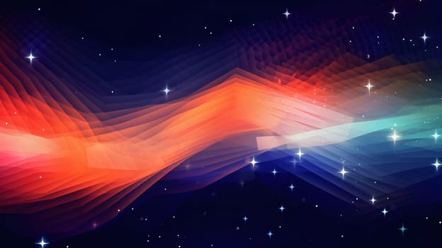 Abstract background design: Abstract background with glowing lines and stars. Vector illustration for your design