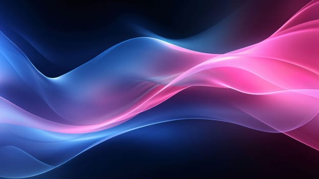 Abstract background design: abstract background with glowing waves in blue, purple and pink colors