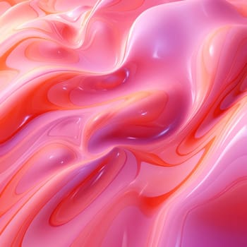 Abstract background design: abstract background with smooth lines in pink and orange colors. 3d render