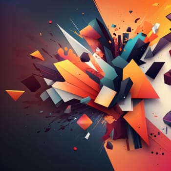 Abstract background design: Abstract background with colorful geometric shapes. Vector illustration. Eps 10.