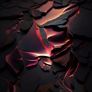 Abstract background design: Burning lava in the dark. Abstract background. 3d rendering