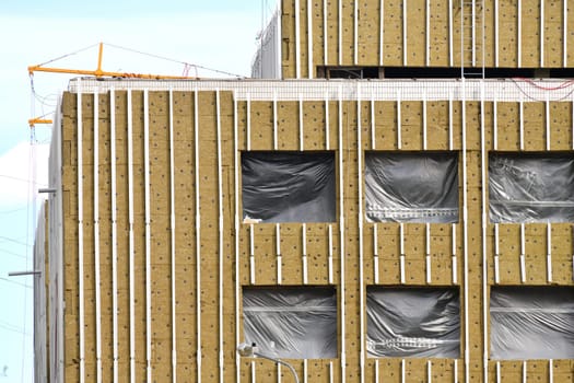 External wall insulation with mineral wool