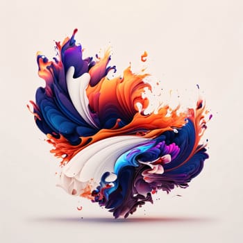 Abstract background design: Abstract colorful background. Paint splashes. 3d vector illustration.