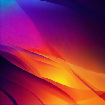 Abstract background design: abstract background with smooth lines in violet, orange and yellow colors