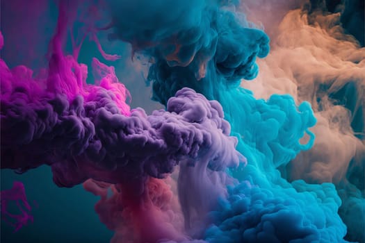 Abstract background design: Colorful cloud of ink in water. Abstract background. 3d rendering