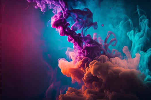 Abstract background design: Abstract background of colored smoke in water. Colorful abstract background.