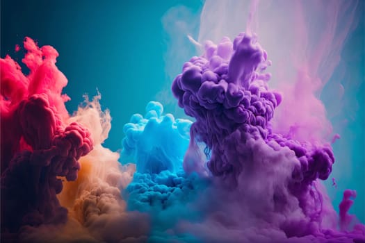 Abstract background design: Colorful cloud of ink in water. Abstract background. 3d rendering