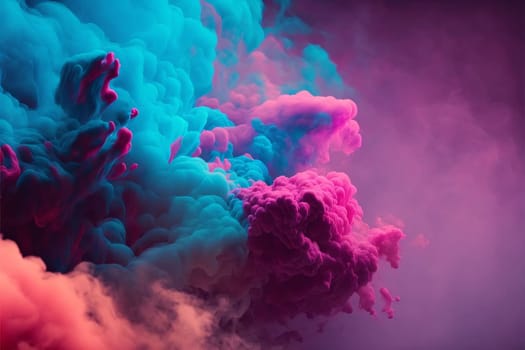 Abstract background design: Colorful smoke on a black background. Abstract background for design.