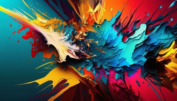 Abstract background design: abstract background with colorful splashes of paint. 3d rendering