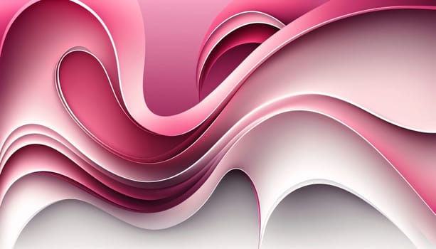 Abstract background design: Abstract background with pink and white curved lines. 3d vector illustration