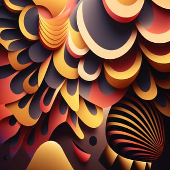 Abstract background design: 3d abstract background, futuristic wavy shape. Vector illustration.