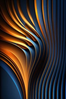 Abstract background design: Abstract background with orange and blue wavy lines. Vector illustration.