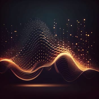 Abstract background design: abstract vector background, futuristic wavy illustration, technology digital background