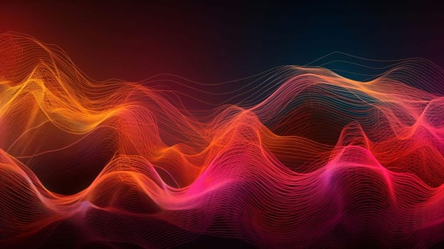 Abstract background design: Abstract colorful background with flowing lines. Vector illustration. Futuristic technology style.