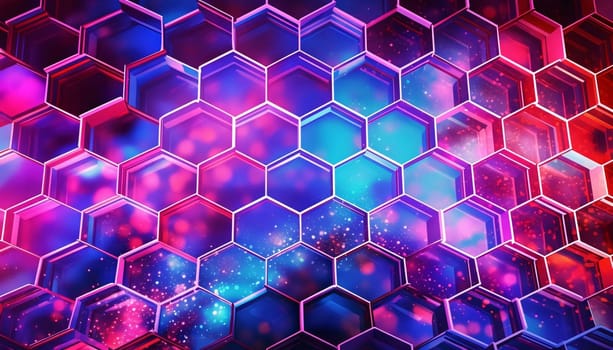 Abstract background design: Abstract technology background with hexagons. 3d rendering, 3d illustration.