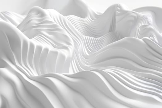 A white parametric landscape with soft lighting AIG51A.
