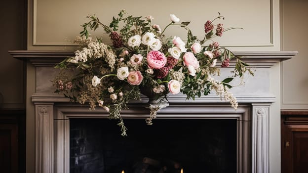 Beautiful bouquet of flowers in a vase. Floral arrangement