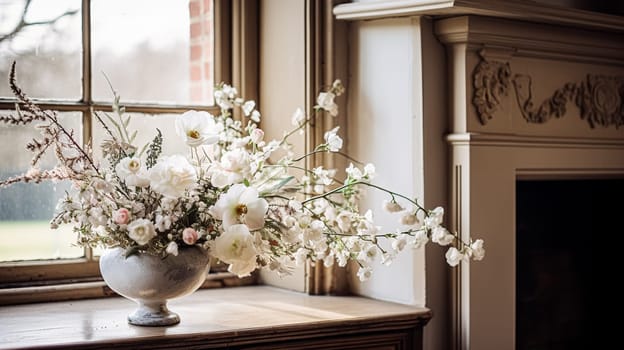 Beautiful bouquet of flowers in a vase. Floral arrangement