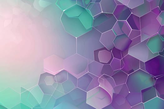 A background of hexagons in various shades of purple, blue, and green. AIG51A.