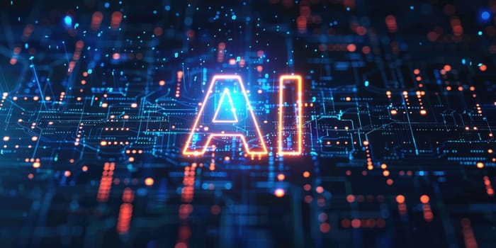 Interact with AI artificial intelligence brain processor in concept of AI artificial intelligence engineering, big data and AI machine learning to use generative AI for business support. LLMs