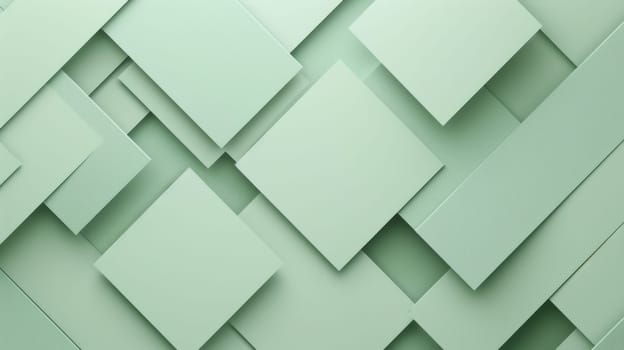 3d rendering of sage green squares and rectangles AIG51A.