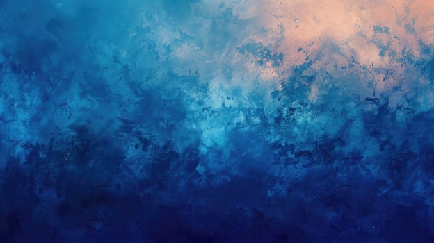 The sky resembles a galaxy with an array of clouds in shades of blue, purple, violet, and magenta. The cumulus formations create an artlike scene, with hues of electric blue and water AIG50